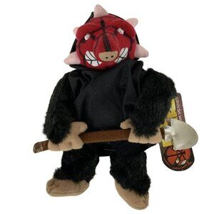 Farce Wars The Fantom Meanies Dark Mole Bean Plush Toy with Tag Vtg 90s